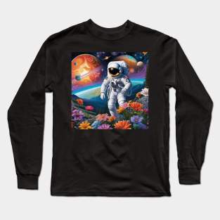 Trippy Astronaut Dreamscape – Cosmic Odyssey 7 Long Sleeve T-Shirt